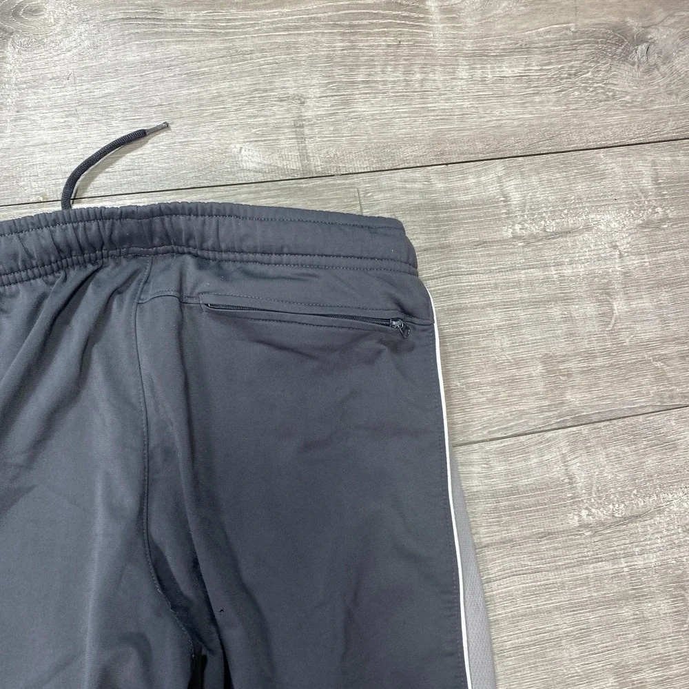 Nike Track Pants Womens Medium Black Gray Mesh Side‎ Zip Ankle Athletic Joggers